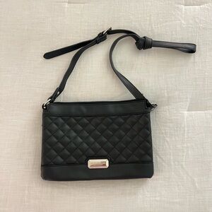 Jones New York Signature Black Quilted Crossbody Bag